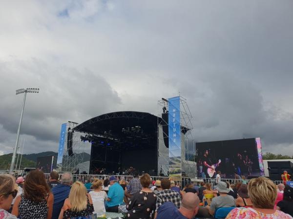 Events stage & fencing at Trafalgar Stadium