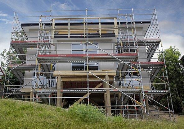 Scaffolding on a home in Blenheim